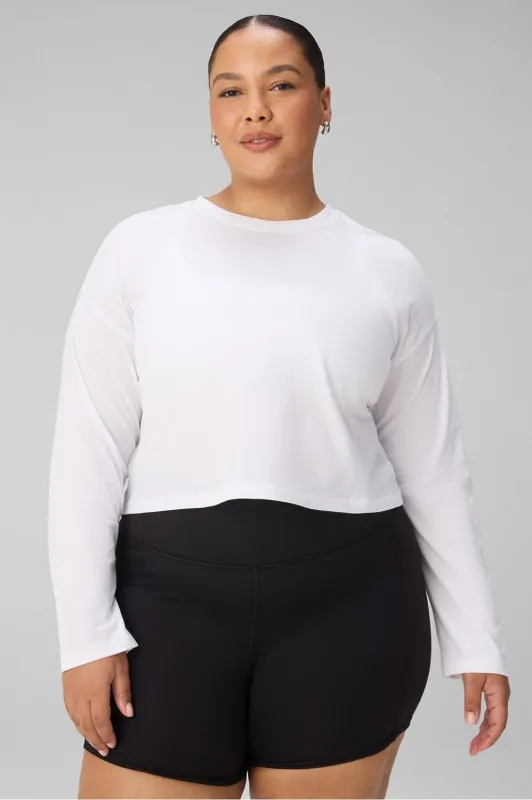 100% Cotton Boxy Long Sleeve Tee sold by Fabletics