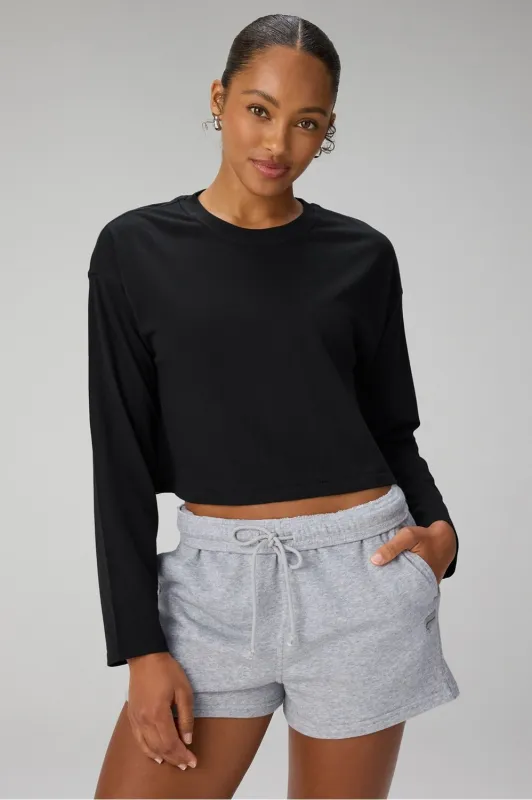 100% Cotton Boxy Long Sleeve Tee sold by Fabletics