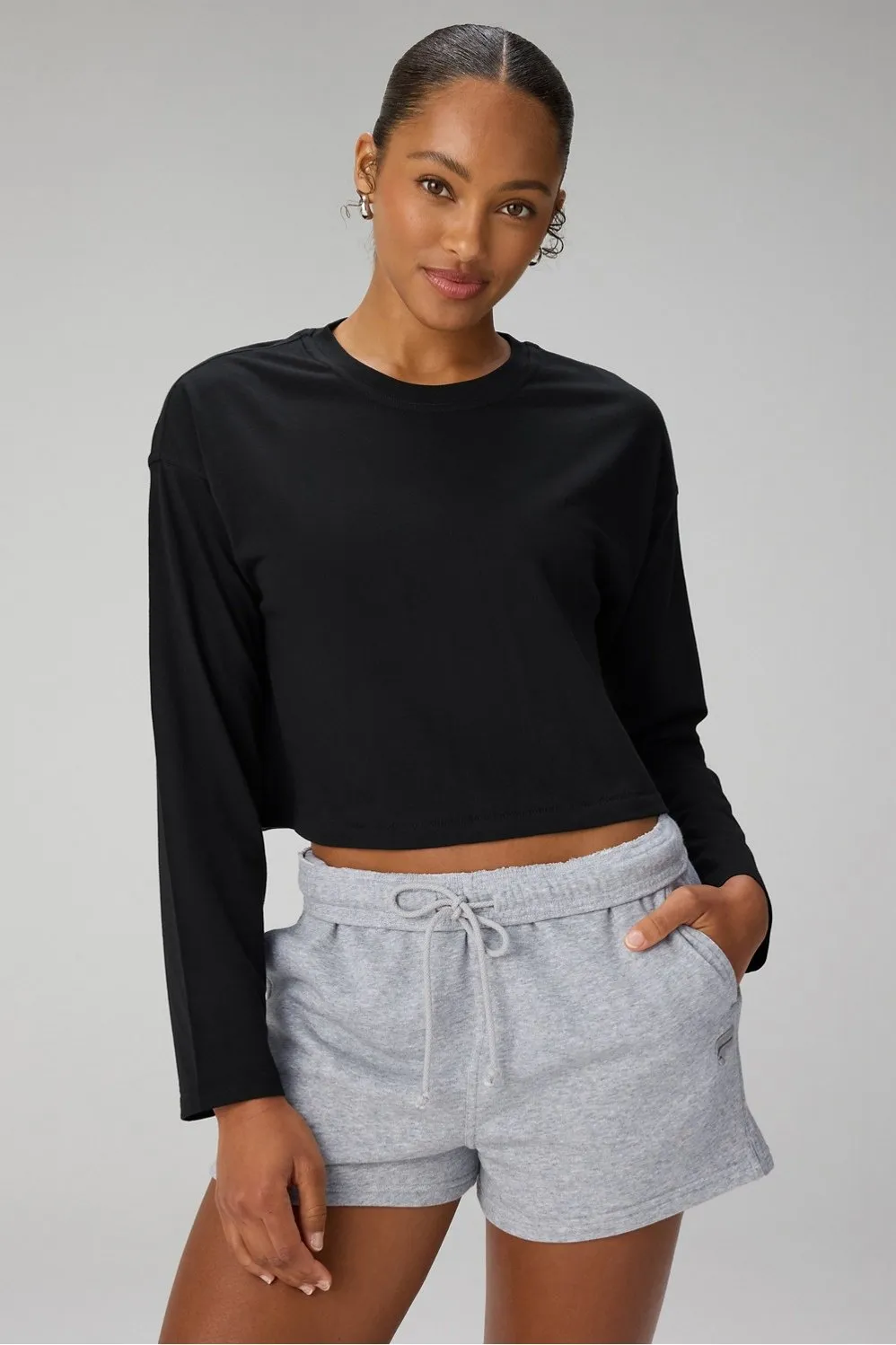100% Cotton Boxy Long Sleeve Tee sold by Fabletics