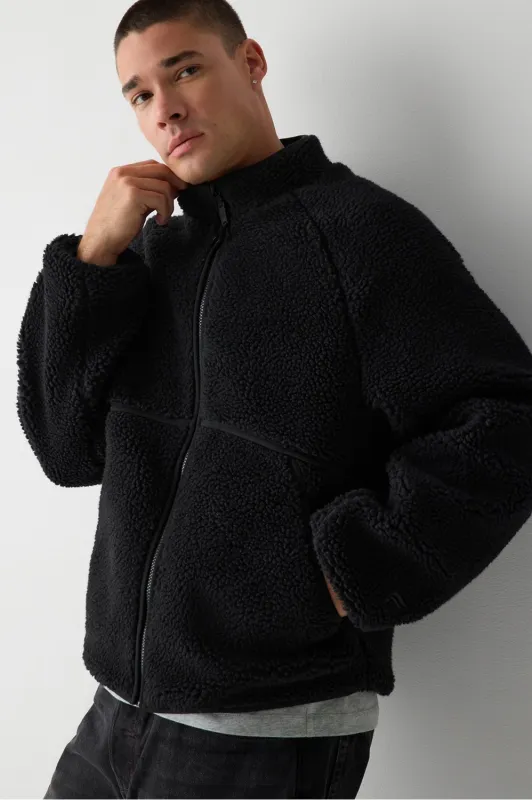 The Summit High Pile Fleece Jacket sold by Fabletics