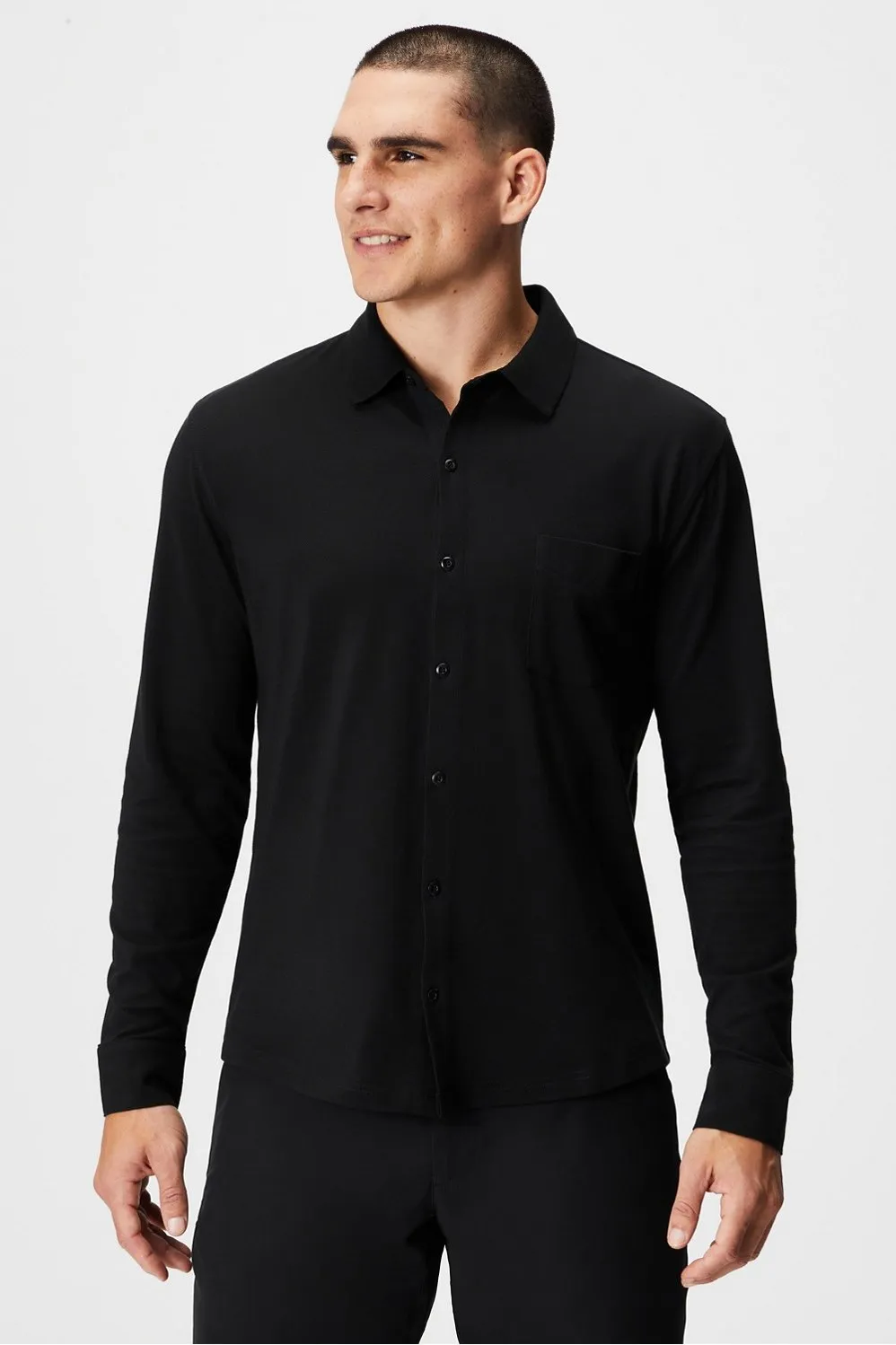 The Dash Long Sleeve Button Up sold by Fabletics