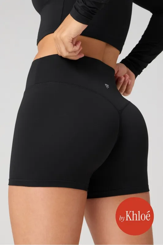 The No-Seam PureLuxe TLC Short 4" sold by Fabletics