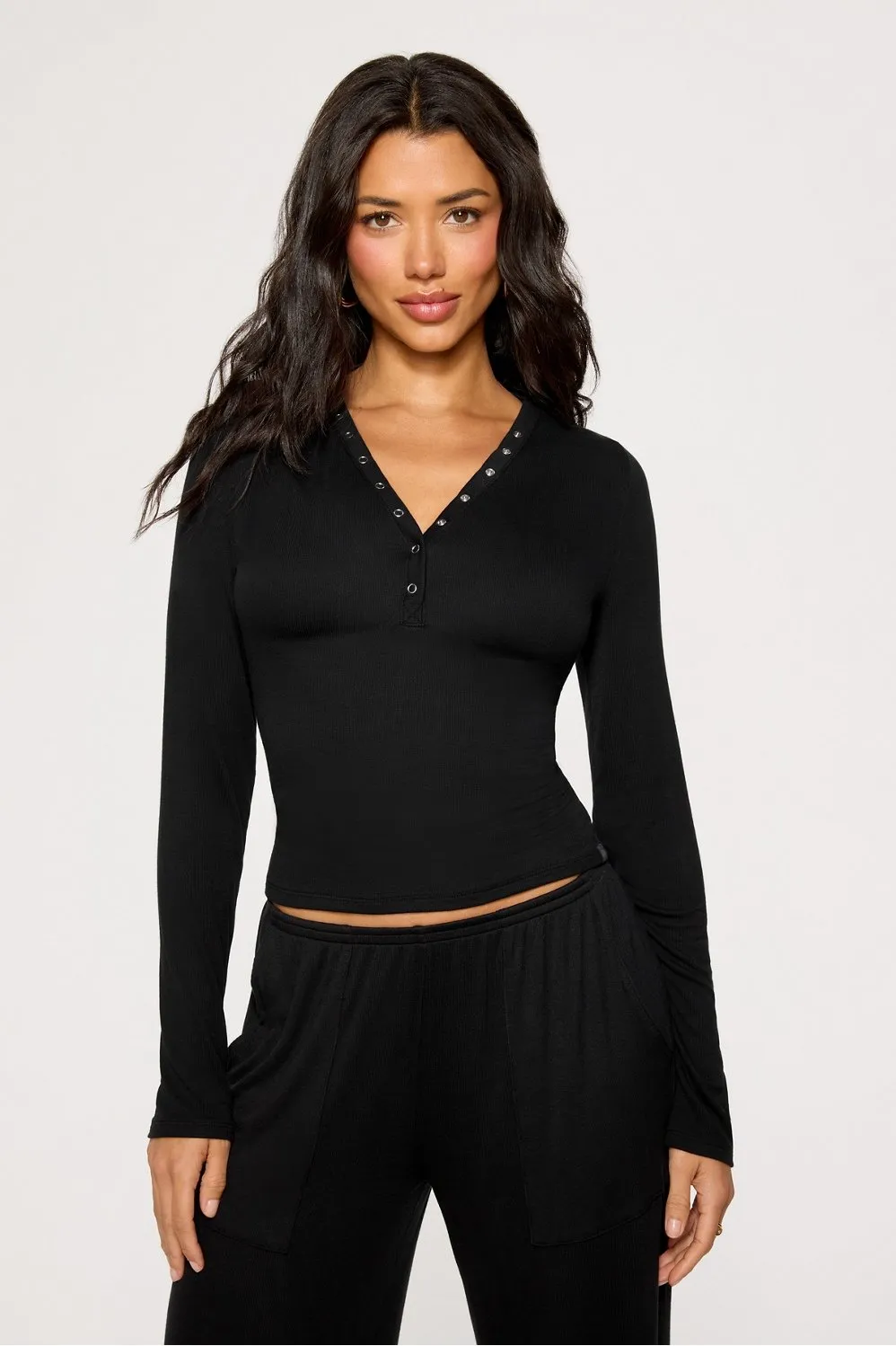 Soft Rib Long Sleeve Henley sold by Fabletics
