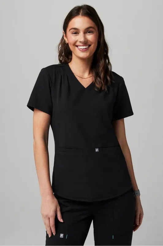Stat Pleat 3-Pocket Scrub Top sold by Fabletics