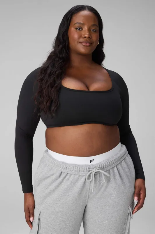 AirLite Long-Sleeve Crop Top sold by Fabletics