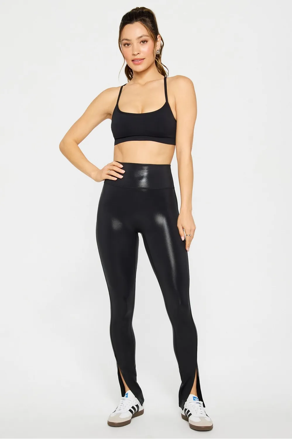 Seamless Strappy Bra + Anywhere Motion365+ Pant 2-Piece Outfit sold by Fabletics