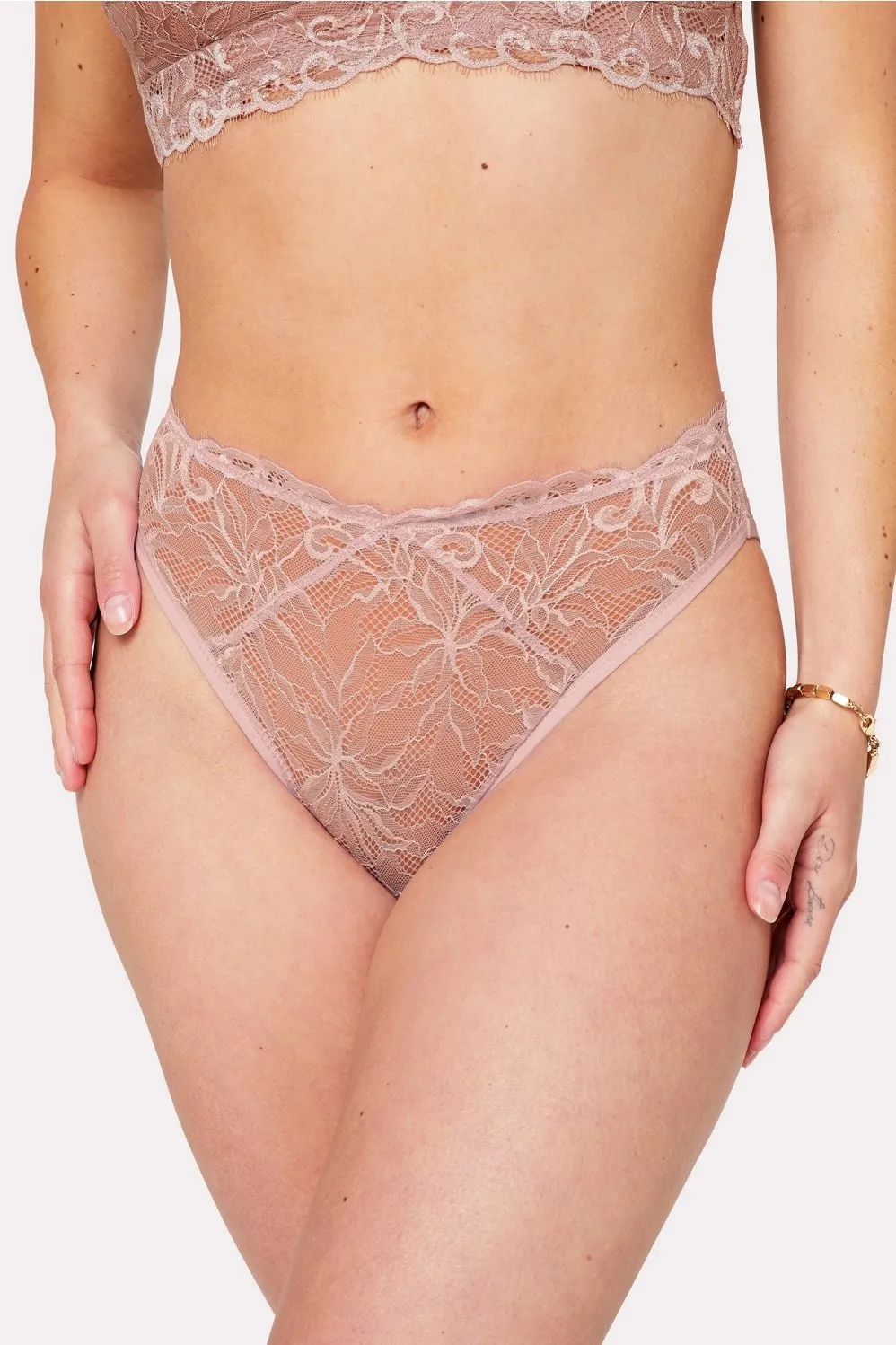 Smoothing Lace Mid Rise Brief sold by Fabletics