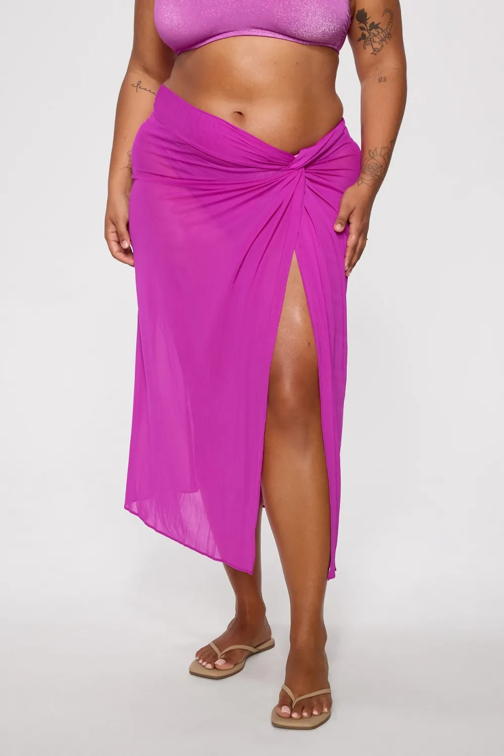 Sheer Mesh Sarong sold by Fabletics