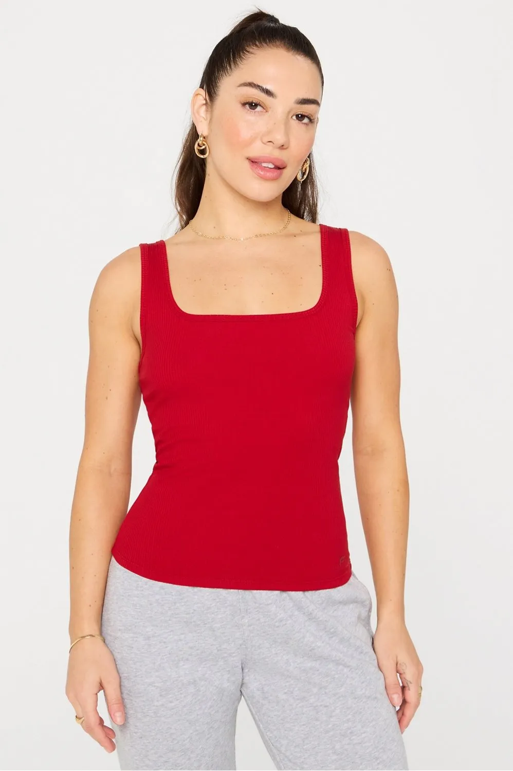 Daily Rib Square Neck Tank sold by Fabletics