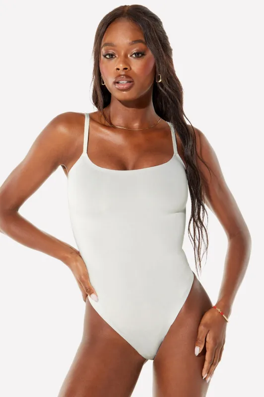 Smoothed Reality Square Neck Bodysuit made by Fabletics