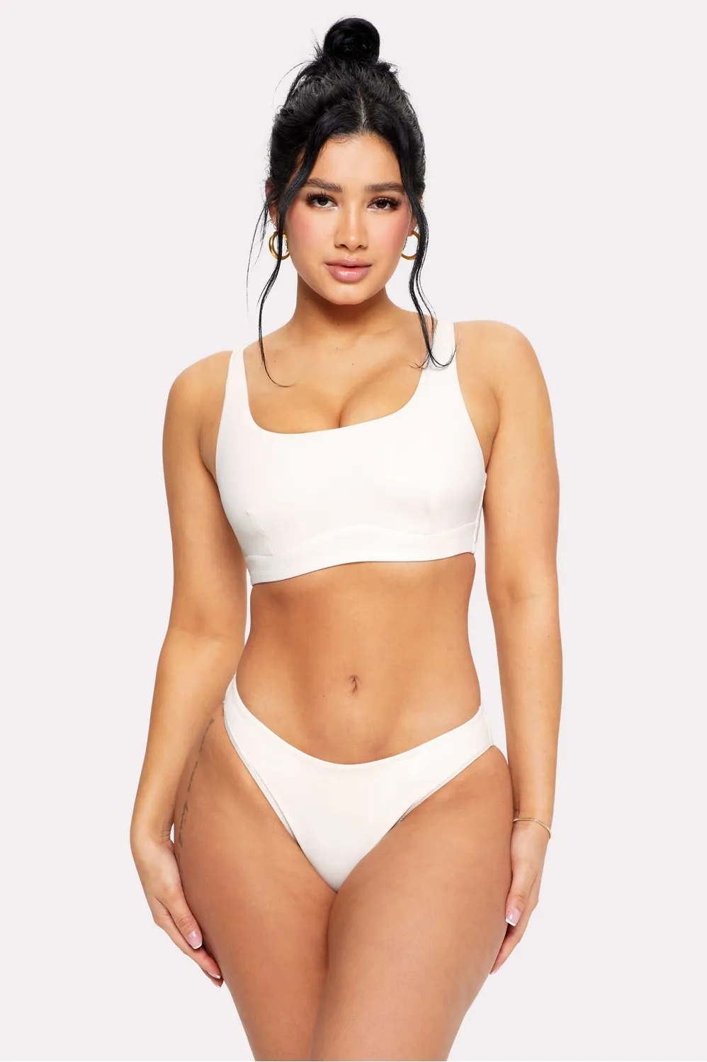 Shaping Swim Square Neck Bikini Top sold by Fabletics