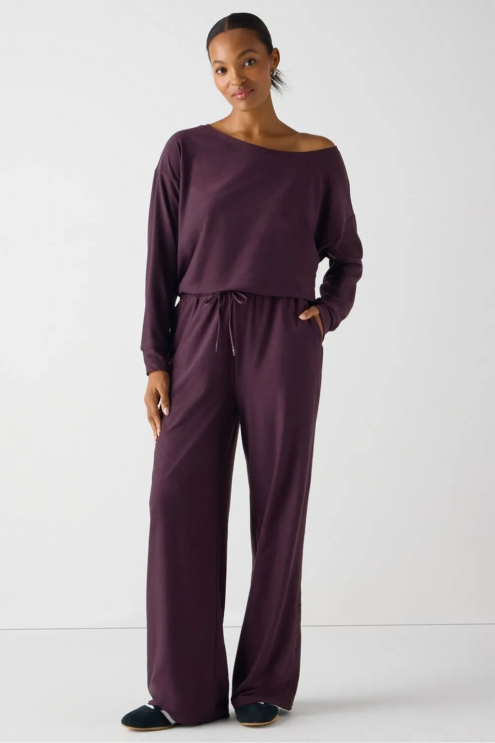 Cloud Jersey Off Shoulder Onesie sold by Fabletics