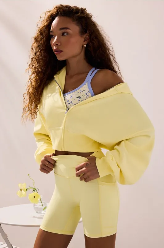 Year Round Terry Cropped Full-Zip Hoodie sold by Fabletics