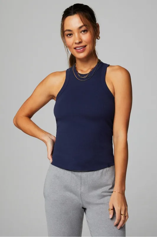 High Neck Rib Built-In Bra Tank sold by Fabletics