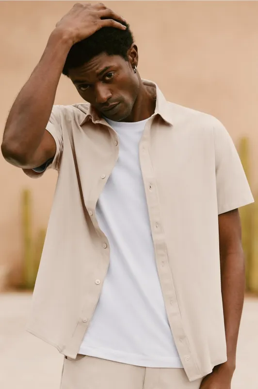 The Don Short Sleeve Button Up sold by Fabletics