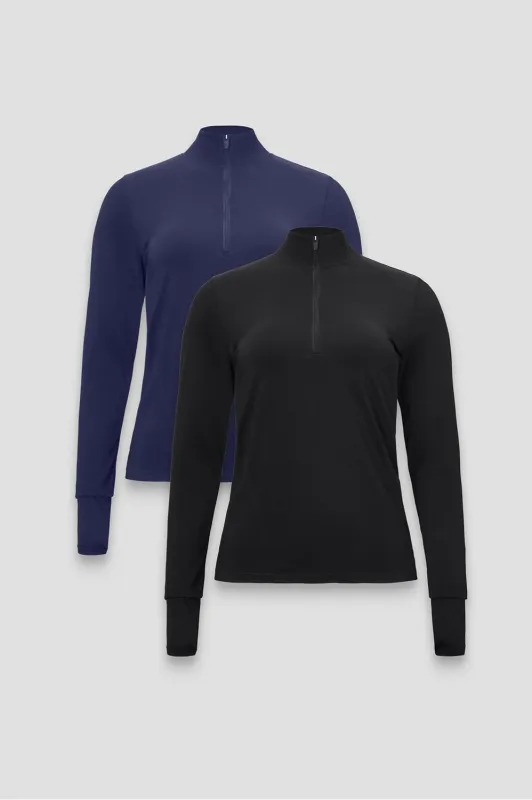 Feather Tech+ Half-Zip Top + Feather Tech+ Half-Zip Top 2-Piece Bundle sold by Fabletics