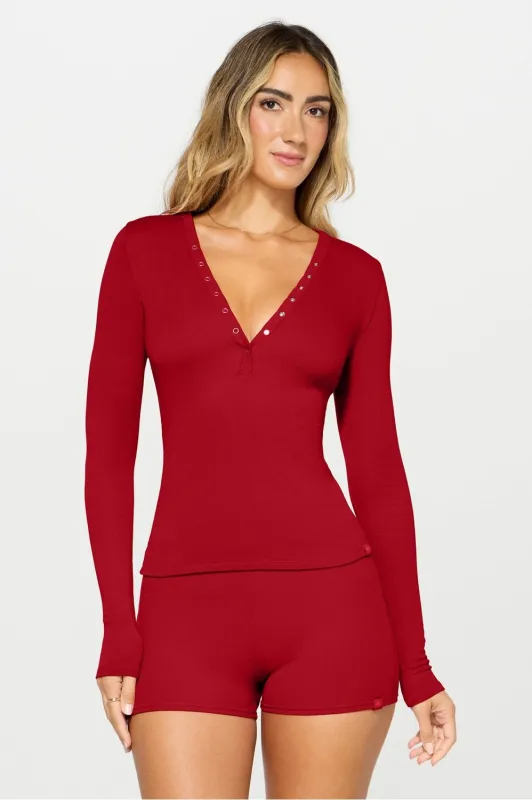 Soft Rib Long Sleeve Henley sold by Fabletics