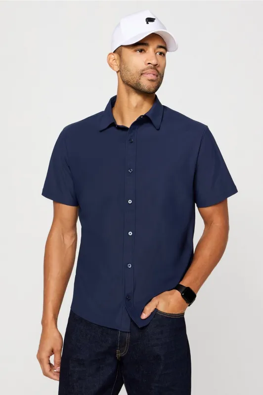 The Don Short Sleeve Button Up sold by Fabletics
