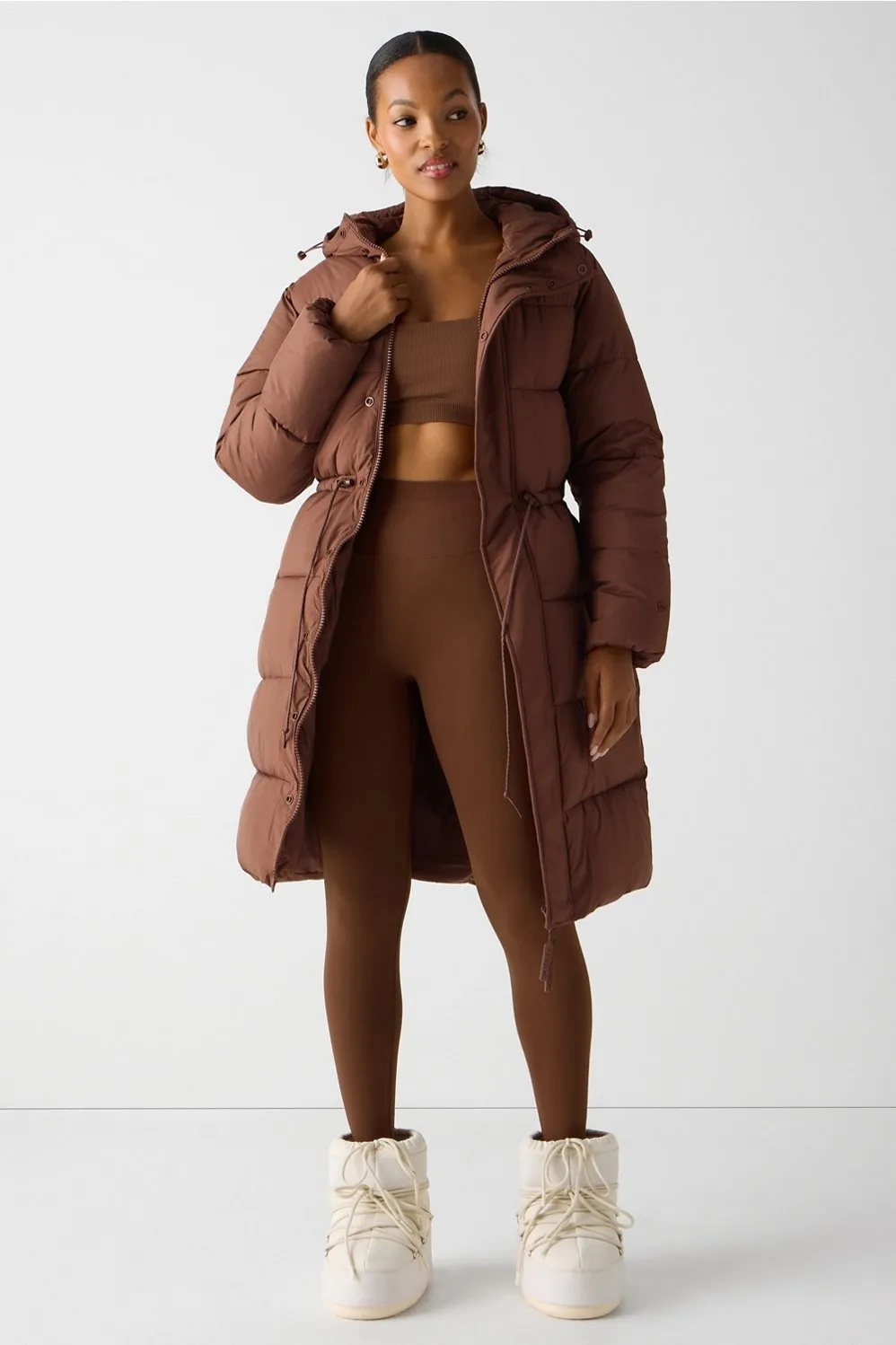 Essential Long Puffer sold by Fabletics