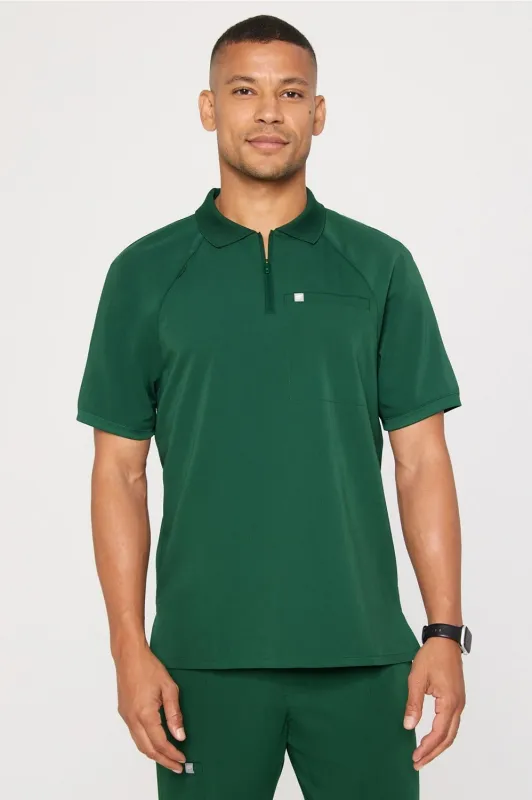 All-Day Scrub Zip Polo sold by Fabletics