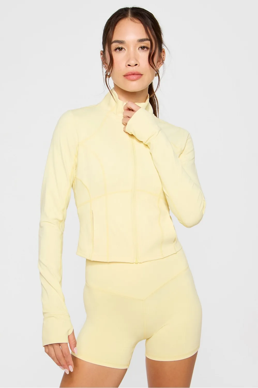 Perfect Storm Cropped Train Jacket sold by Fabletics