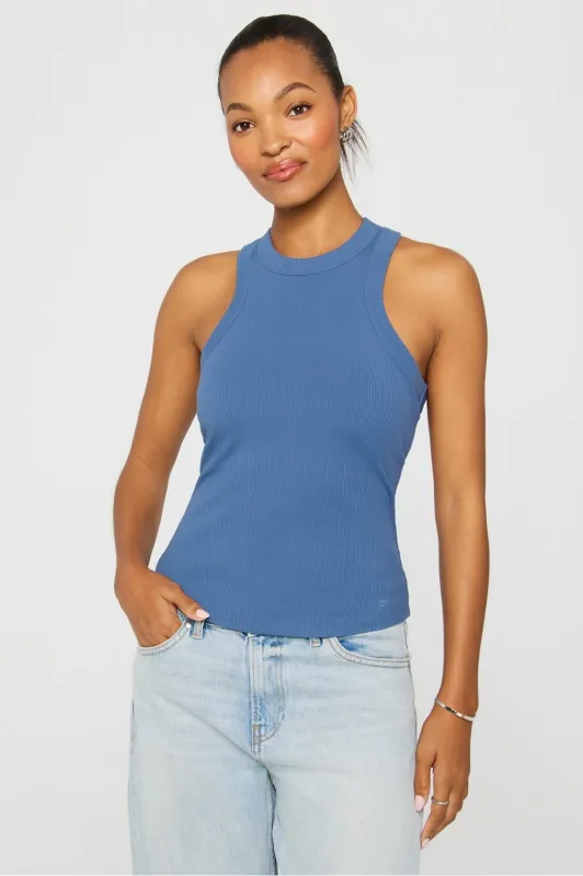 High Neck Rib Built-In Bra Tank sold by Fabletics