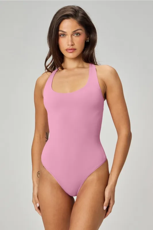 Stretchy Fit Racerback Thong Bodysuit sold by Fabletics