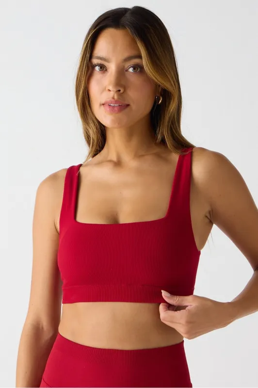 Sleek Seamless Square Neck Low Impact Bra sold by Fabletics