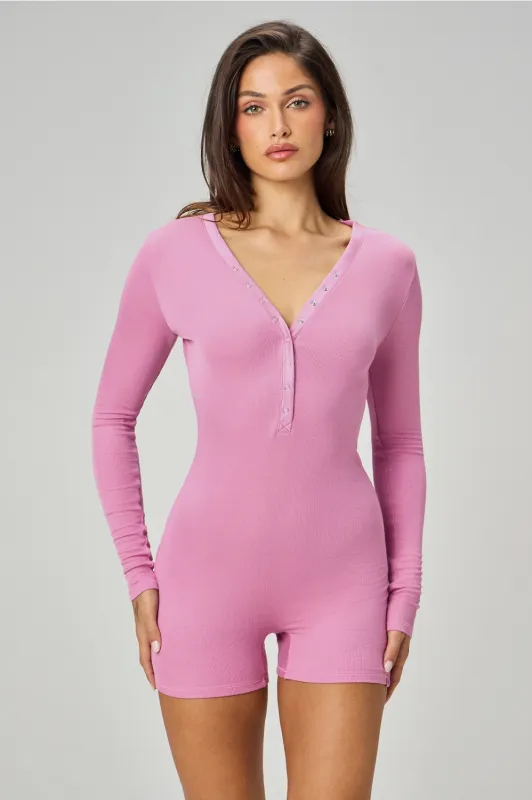 Soft Rib Henley Onesie sold by Fabletics