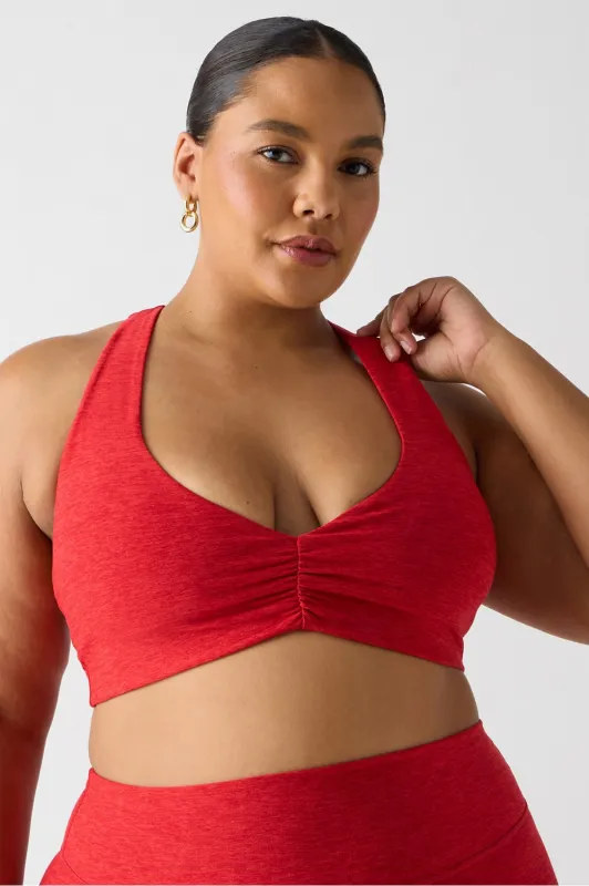 HeatherFlex Ruched Bra sold by Fabletics
