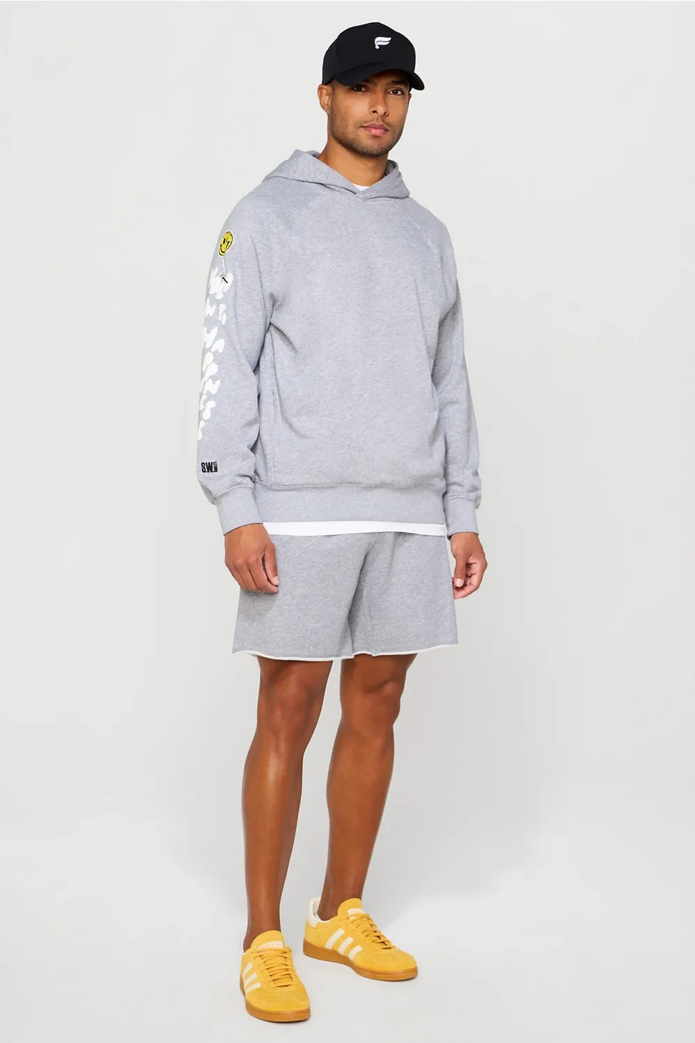The Year Round Terry Hoodie & The Year Round Terry Raw Edge Short 2-Piece Outfit sold by Fabletics