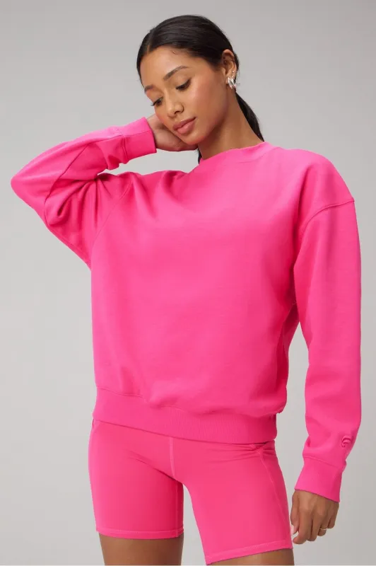 Cozy Fleece Crew Neck Sweatshirt made by Fabletics