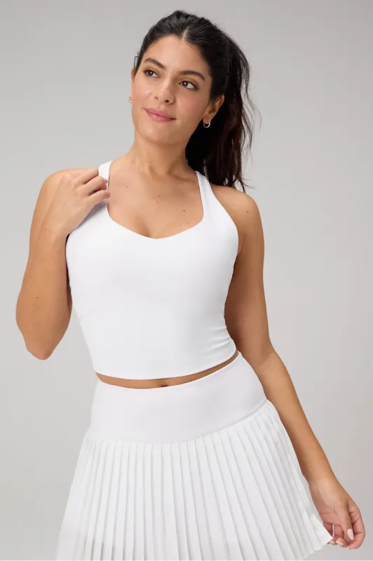 Anywhere PureLuxe Cropped Built-In Bra Tank sold by Fabletics