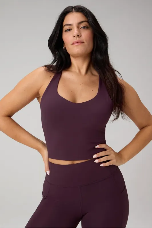 Anywhere PureLuxe Cropped Built-In Bra Tank sold by Fabletics