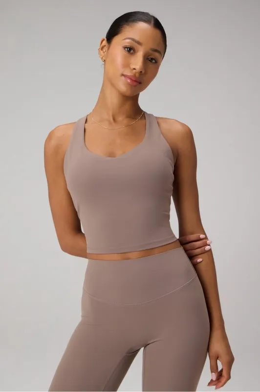 Anywhere PureLuxe Cropped Built-In Bra Tank sold by Fabletics
