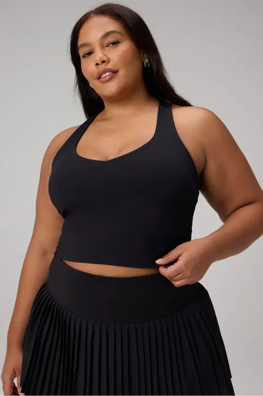Anywhere PureLuxe Cropped Built-In Bra Tank sold by Fabletics