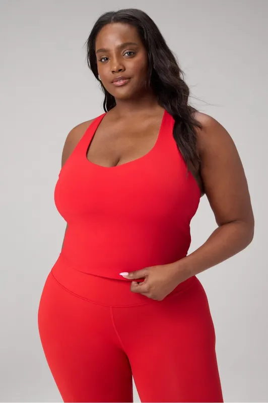 Anywhere PureLuxe Cropped Built-In Bra Tank sold by Fabletics
