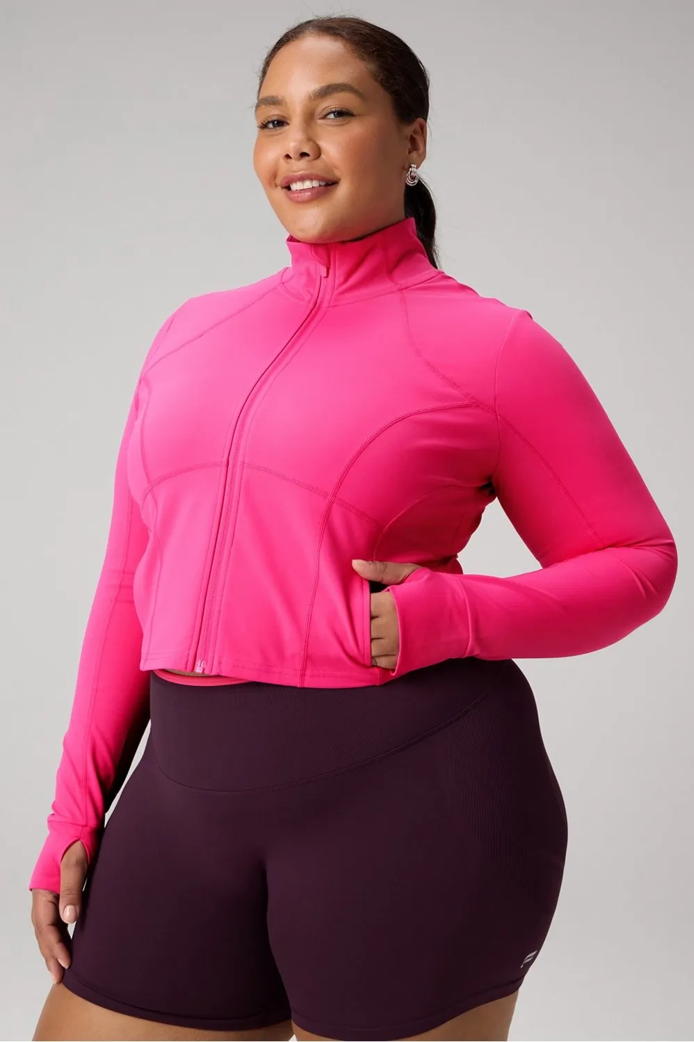 Perfect Storm Cropped Train Jacket sold by Fabletics