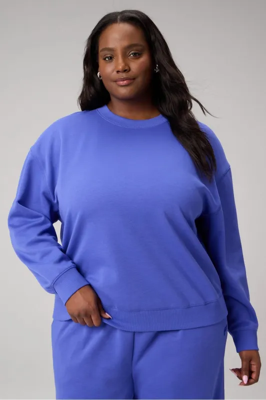 Cozy Fleece Crew Neck Sweatshirt made by Fabletics