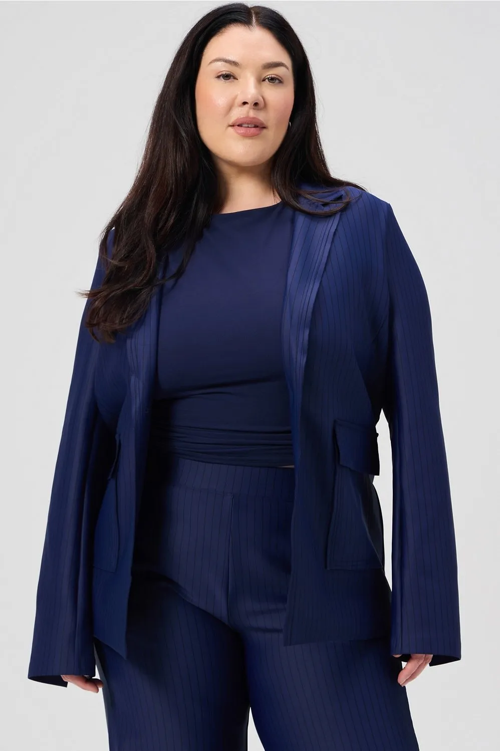 Pinstripe Oversized Blazer sold by Fabletics