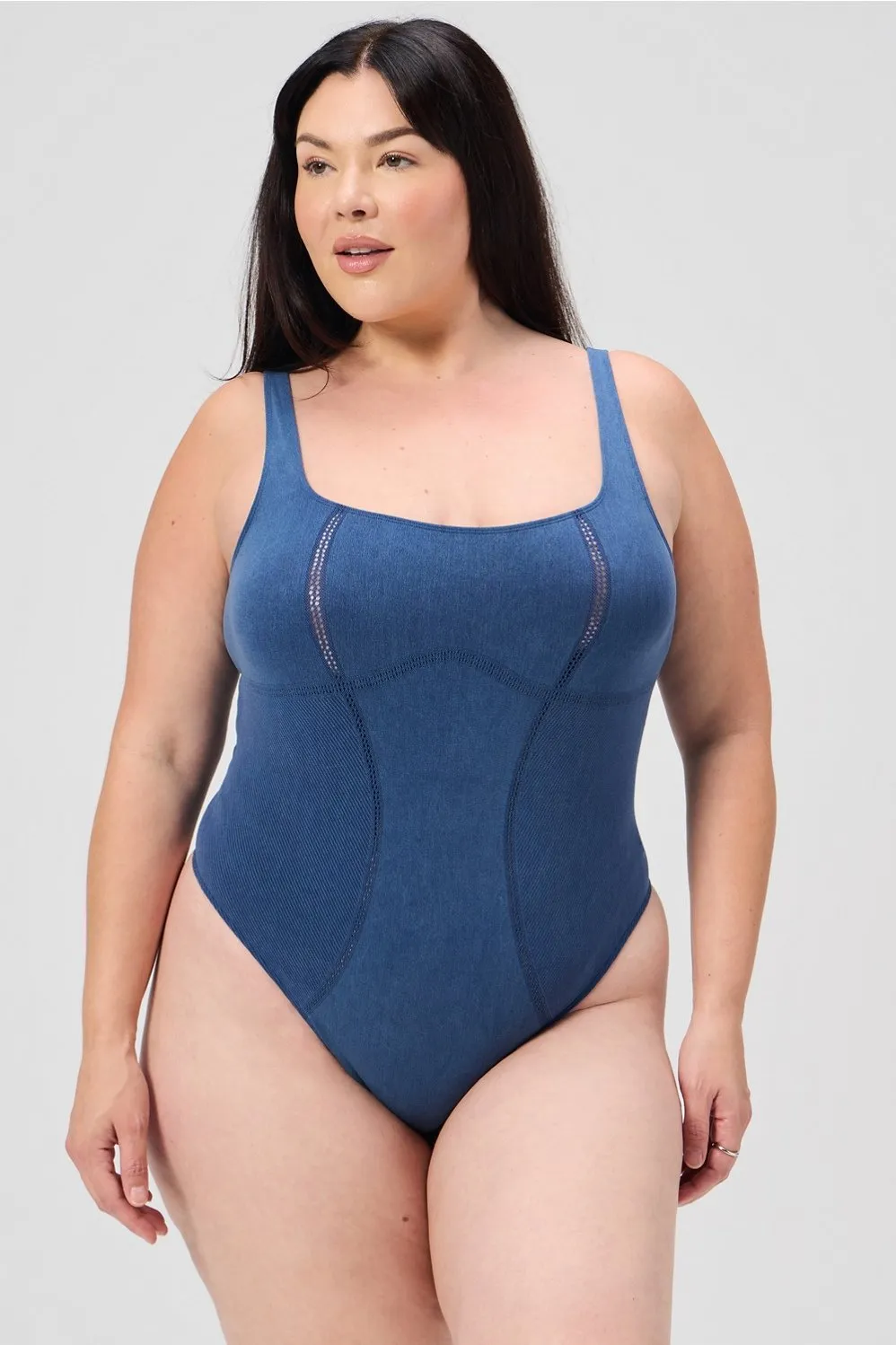 Denim Look Bodysuit sold by Fabletics