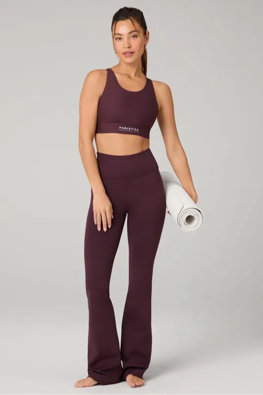 No-Bounce High Impact Bra + Define HW Flare Pant 2-Piece Outfit made by Fabletics