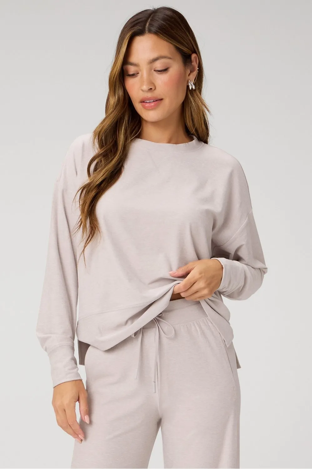 Cloud Jersey Boxy Long-Sleeve Top sold by Fabletics