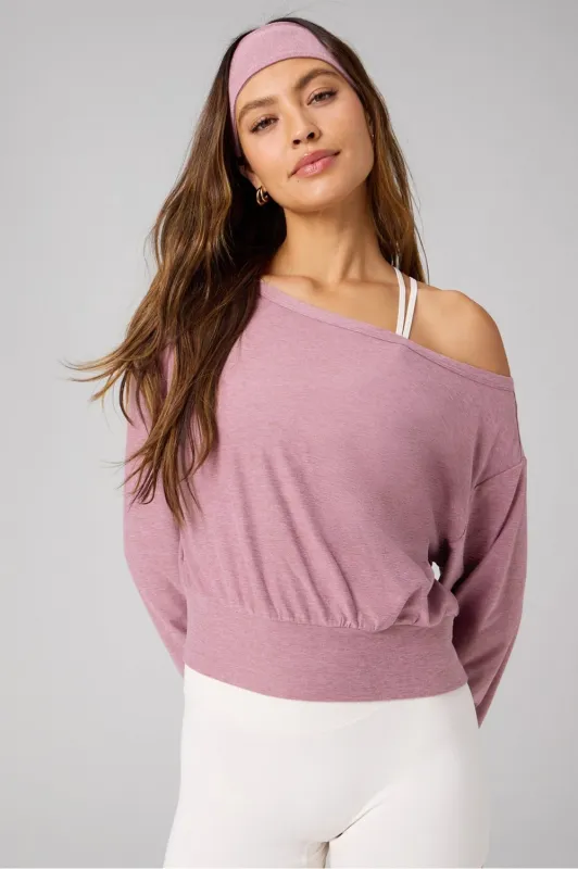 Cloud Jersey Off-Shoulder Sweatshirt made by Fabletics