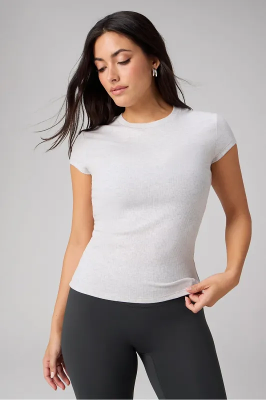 Modal Rib Short-Sleeve Top sold by Fabletics