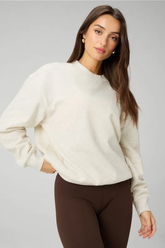 Cozy Fleece Crew Neck Sweatshirt made by Fabletics