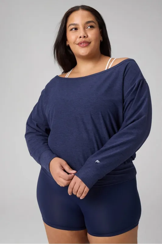 Cloud Jersey Off-Shoulder Sweatshirt sold by Fabletics