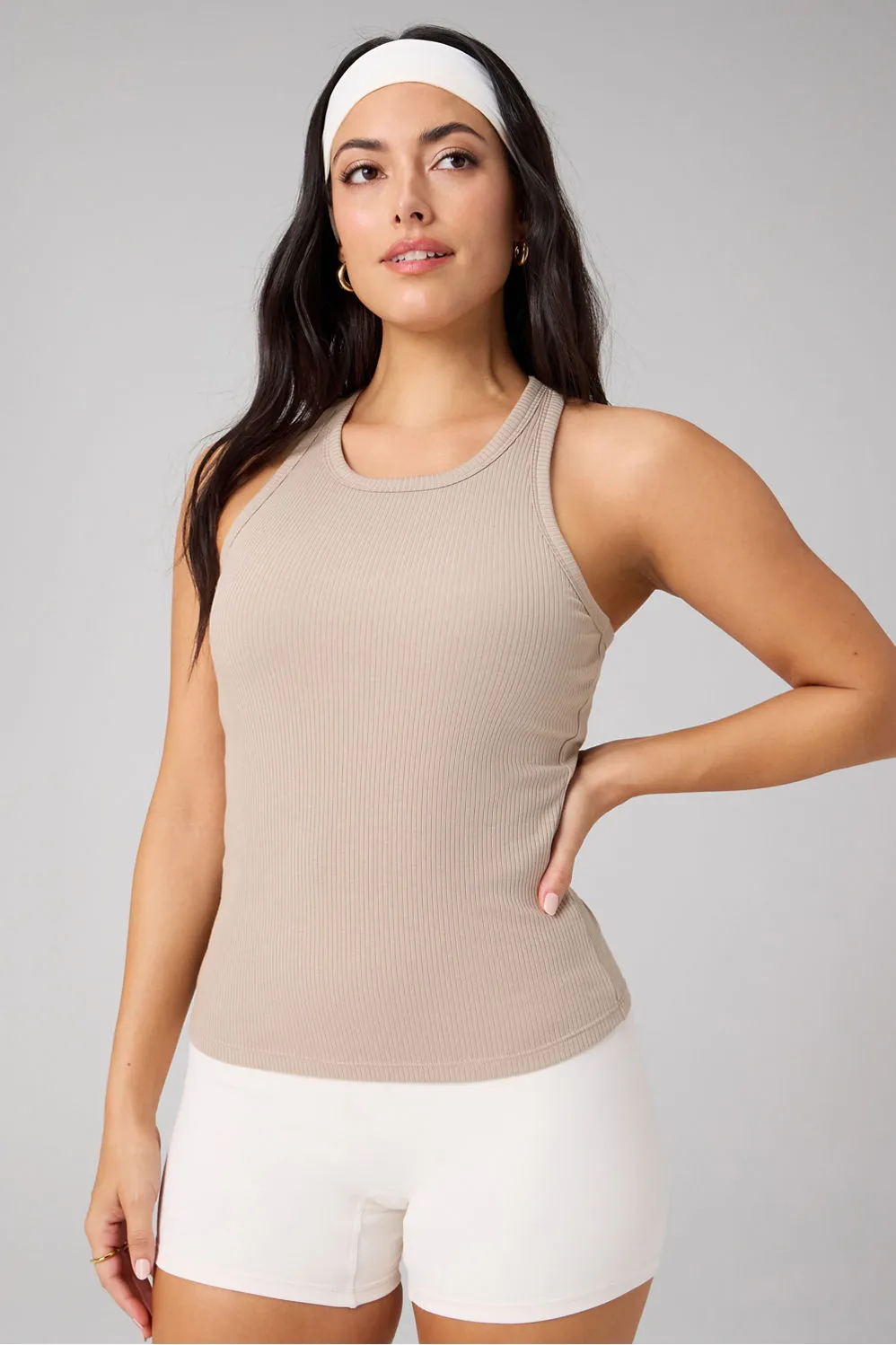 Modal Rib High Neck Built-In Bra Tank sold by Fabletics