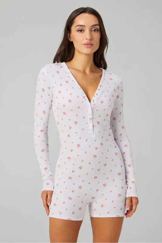 Soft Rib Henley Onesie sold by Fabletics