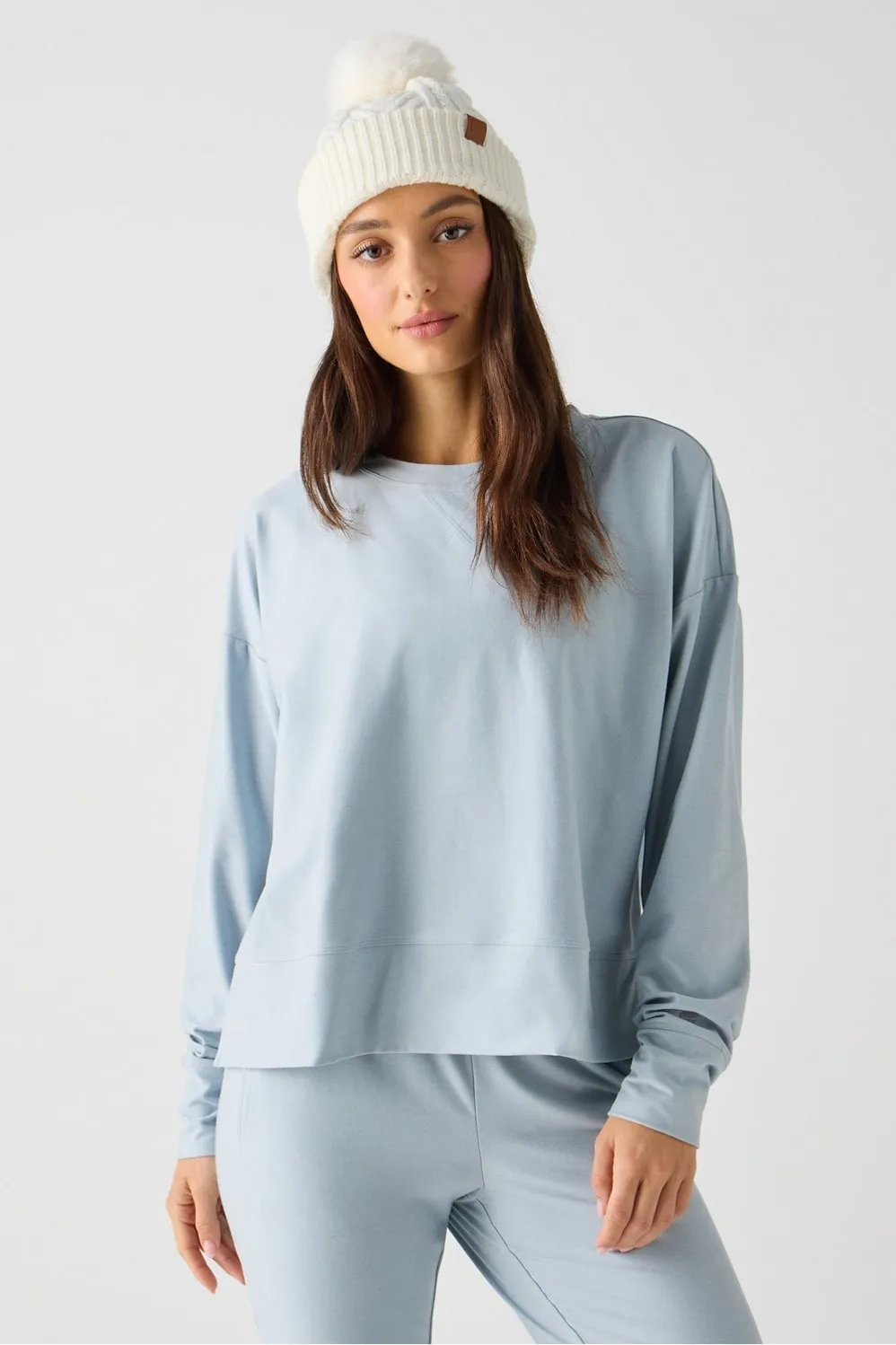 Cloud Jersey Boxy Long-Sleeve Top sold by Fabletics